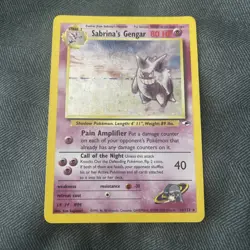 Sabrina's Gengar 14/132 Holo Gym Heroes WOTC Pokemon Card - Image 1