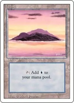 Island (Purple) 3rd Edition Revised MTG MP - Image 1