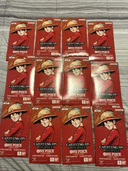 One Piece TCG OP-13 Carrying On His Will Sleeved Booster Pack Lot of 13 English - Image 1