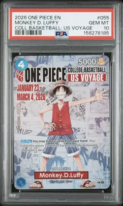PSA 10 ONE PIECE COLLEGE MONKEY D. LUFFY #055 - Image 1