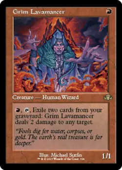 MTG Grim Lavamancer - Foil - Retro Frame NM-Mint Dominaria Remastered - Image 1