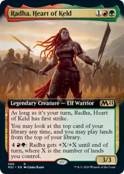 MTG - Radha, Heart of Keld - Extended Art - Core Set 2021 - NM, English Magic FL - Image 1