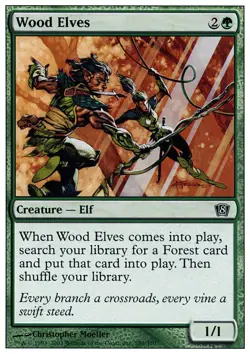 MTG - Wood Elves - 8th Edition - MP, English Magic FLAT RATE SHIP - Image 1
