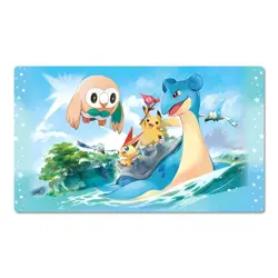 Lapras Rowlet Board Gamecartoon Table Playmat TCG CCG Mat Gaming Pad Mousepad - Image 1