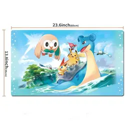 Lapras Rowlet Board Gamecartoon Table Playmat TCG CCG Mat Gaming Pad Mousepad - Image 2