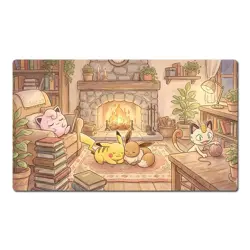 Pikachu Eevee Board Gamecartoon Table Playmat TCG CCG Mat Gaming Play Pad - Image 1