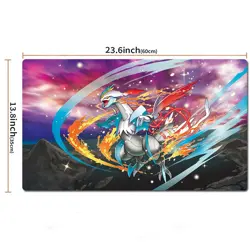 White Kyurem Board Gamecartoon Table Playmat TCG CCG Mat Gaming Pad Mousepad - Image 2