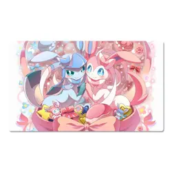 Sylveon Glaceon Board Gamecartoon Table Playmat TCG CCG Mat Play Pad Mousepad - Image 1