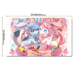 Sylveon Glaceon Board Gamecartoon Table Playmat TCG CCG Mat Play Pad Mousepad - Image 2