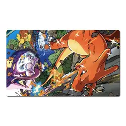 Charizard Mewtwo Board Gamecartoon Table Playmat Play Mat TCG CCG Pad Mousepad - Image 1