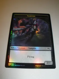 MTG Magic Miscut Misprint Foil Vampire Token x1 Unstable NM - Image 1