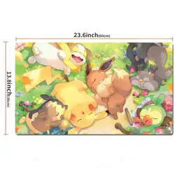 Pikachu Eevee Board Gamecartoon Table Playmat TCG CCG Mat Gaming Pad Mousepad - Image 2