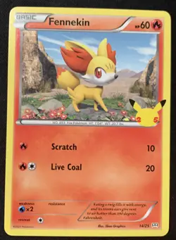 Fennekin 14/25 McDonald's Promo 2021 Pokemon 25th Anniversary Near Mint - Image 1
