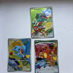 Pokemon First Partner Illustration Collection Gen 1 Kanto Starters Pack Fresh - Image 1