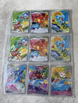 Pokemon First Partner Illustration Collection Gen 1 Kanto Starters Pack Fresh - Image 1