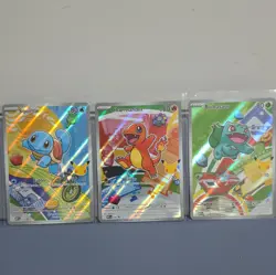 Pokemon First Partner Illustration Collection Gen 1 Kanto Starters Pack Fresh - Image 1