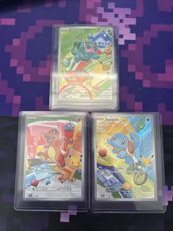 Pokemon First Partner Illustration Collection Gen 1 Kanto Starters Pack Fresh - Image 1