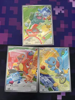 Pokemon First Partner Illustration Collection Gen 1 Kanto Starters Pack Fresh - Image 2