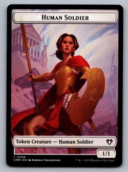 Human Soldier | Teferi, Temporal Archmage - Token NONFOIL Commander Masters MTG - Image 1