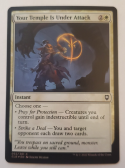 1x Your Temple is Under Attack FOIL CLB Battle for Baldur's Gate MTG NM - Image 1