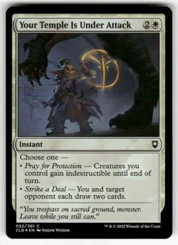 YOUR TEMPLE IS UNDER ATTACK #52 MTG COMMANDER LEGENDS: BALDUR'S GATE FOIL - Image 1