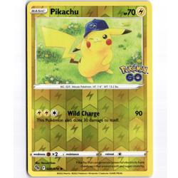Pikachu (28) Holo Rare Reverse Holo - 028/078 - Pokemon GO - LP - Image 1