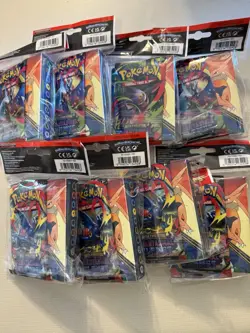 Pokemon TCG Phantasmal Flames Mini Portfolio & Booster Pack Lot Of 8 New Sealed - Image 1