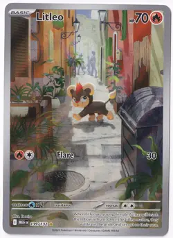 Litleo 139/132 Illustration Rare Mega Evolution Pokemon Holo Near Mint - Image 1