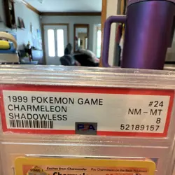 Wizards of the Coast Pokemon Charmeleon 24/102 Base Set Shadowless PSA 8 - Image 4