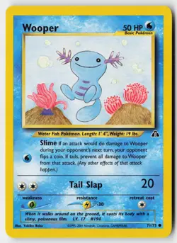 Pokemon Wooper - 71/75 - Common Neo Discovery Unlimited LP - Image 1