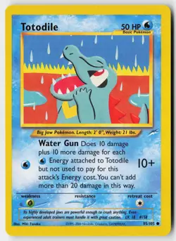 Pokemon Totodile - 85/105 - Common Neo Destiny Unlimited LP - Image 1