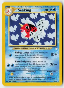 Pokemon Seaking - 37/64 - Uncommon Neo Revelation Unlimited LP - Image 1