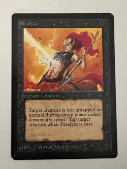 Magic the Gathering MTG Beta Paralyze LP+ (Beta Bob) - Image 1