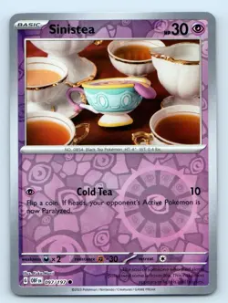 Sinistea 097/197 Common Obsidian Flames Pokemon Reverse Holo Near Mint - Image 1