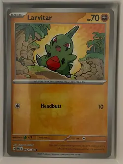 Larvitar (Master Ball Pattern) 047/131 Prismatic Evolutions Pokemon Holo NM - Image 1