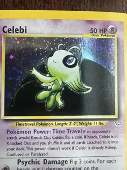 Celebi DOUBLE HOLO Error Neo Revelation 3/64 Pokemon Holographic - Image 5
