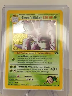 Pokemon TCG Giovanni's Nidoking Gym Challenge 7/132 Vintage LP - Image 1