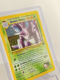 Pokemon TCG Giovanni's Nidoking Gym Challenge 7/132 Vintage LP - Image 2