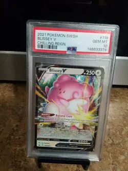 2021 Pokemon Swsh Blissey V Chilling Reign Psa 10 - Image 1