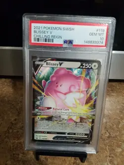 2021 Pokemon Swsh Blissey V Chilling Reign Psa 10 - Image 2