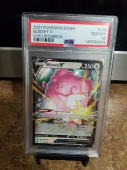 2021 Pokemon Swsh Blissey V Chilling Reign Psa 10 - Image 3