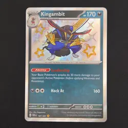 Pokemon TCG Card Kingambit 187/091 Paldean Fates Shiny Rare - NM - Image 1