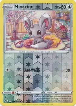 Minccino - 146 202 - Common Reverse Holo Sword & Shield Pokemon - Image 1