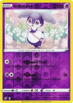 Indeedee - 88 192 Uncommon Reverse Holo Rebel Clash Pokemon - Image 1