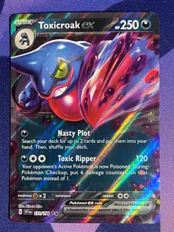 Holo Toxicroak ex - 131/198 Double Rare Scarlet & Violet Base Set Pokemon TCG - Image 1
