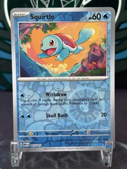 Pokemon Squirtle Costco Exclusive #007/165 Reverse Cosmos Holo Near Mint - Image 1