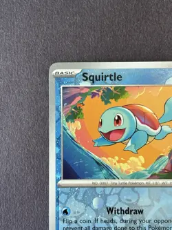 Pokemon Squirtle Costco Exclusive #007/165 Reverse Cosmos Holo Near Mint - Image 3