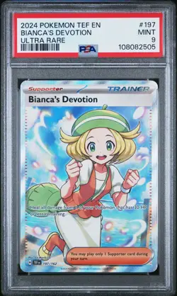 2024 POKEMON TEF EN-TEMPORAL FORCES ULTRA RARE #197 BIANCA'S DEVOTION PSA 9 - Image 1