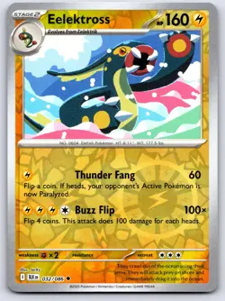 EELEKTROSS 032/086 REVERSE HOLO BLACK BOLT POKEMON NEAR MINT - Image 1