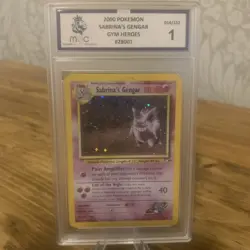 2000 Pokemon Gym Heroes Sabrina's Gengar Holo #14/132 MGC 1 Vintage UK SELLER - Image 3